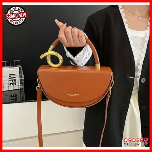 Small Crossbody Bag PU Leather Lightweight Commuter Travel Handbag Women - Picture 3 of 5